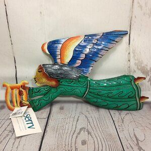 Metal Art Angel Wall Plaque Haiti Folk Art Handcrafted By Jhonson Augustine